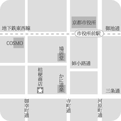出張!!京都靴景　at 桔梗商店　地図